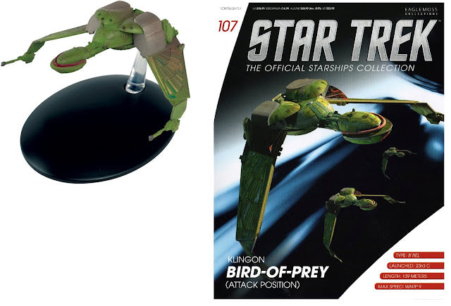 Star Trek Eaglemoss 107: Klingonischer Bird-of-Prey (in Angriffsposition) OVP