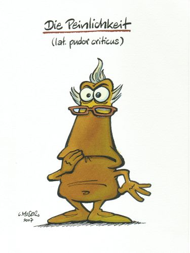 Monster des Alltags: "Die Peinlichkeit" Tusche/Aquarell