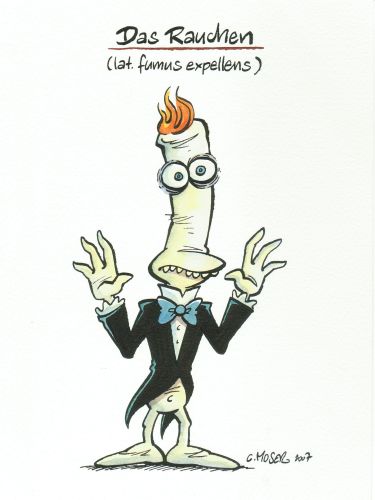 Monster des Alltags: "Das Rauchen" Tusche/Aquarell