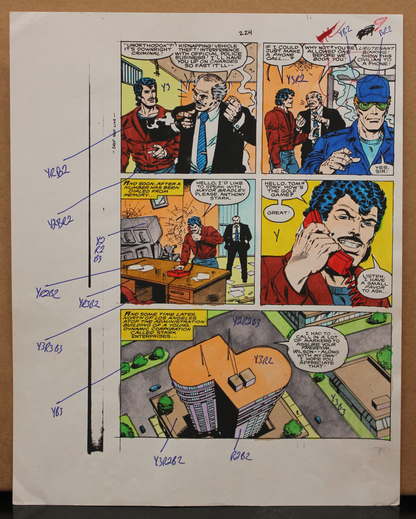 Iron Man v1 #224 Original Color Art Page