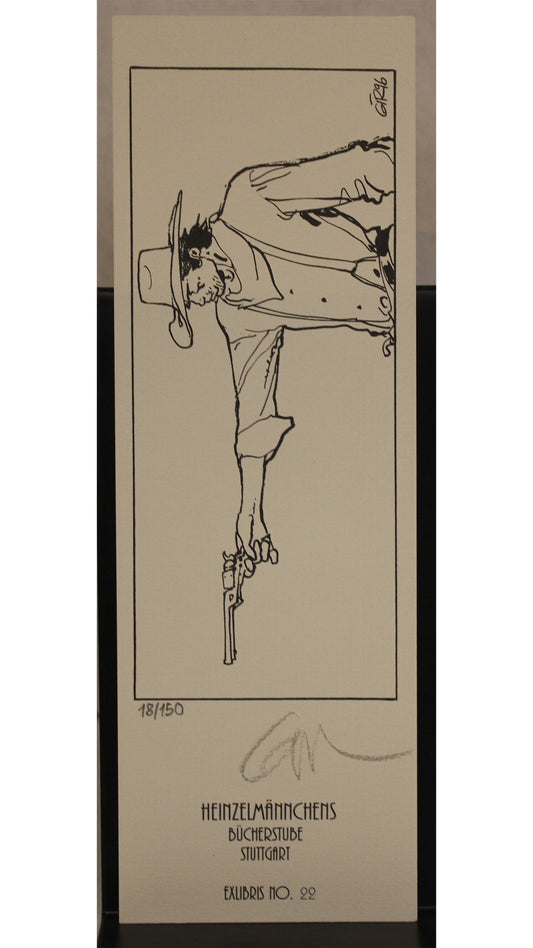 Giraud / Moebius Blueberry Ex-libris Heinzelmännchen signiert