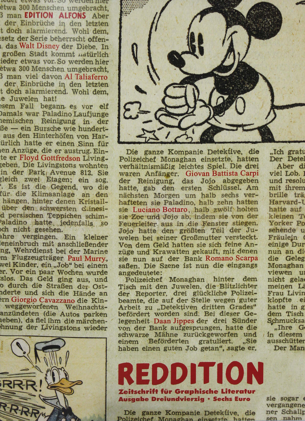 Reddition 43 - Dossier Disney-Comics - mit Beilage von Taliaferro