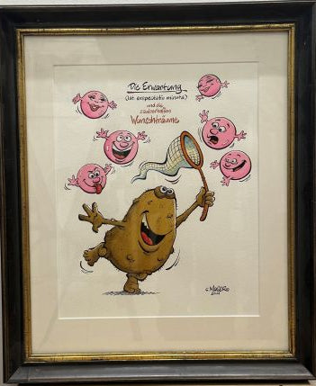 Monster des Alltags: "Die Erwartung" Tusche/Aquarell