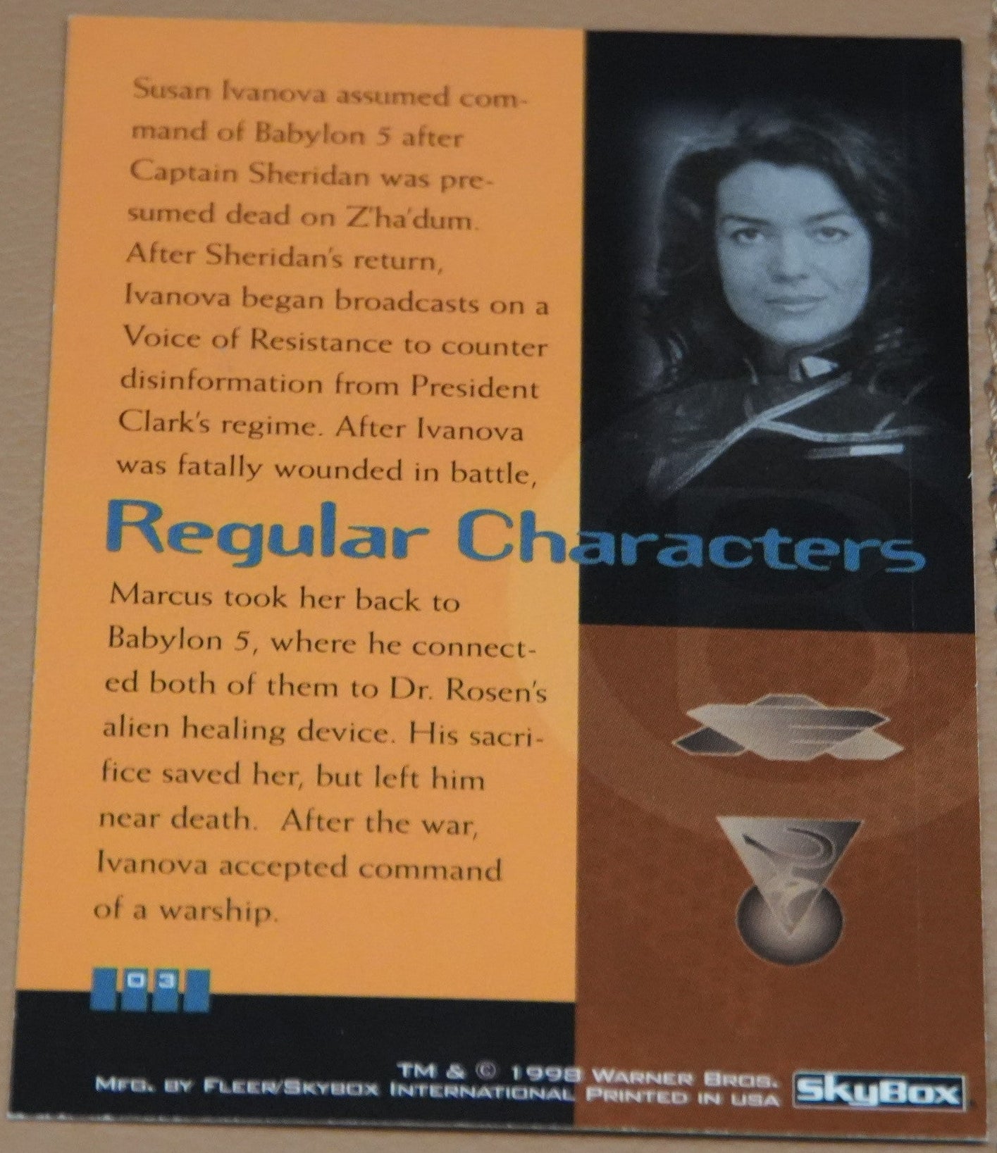 Babylon 5 Signed Trading Card: Claudia Christian