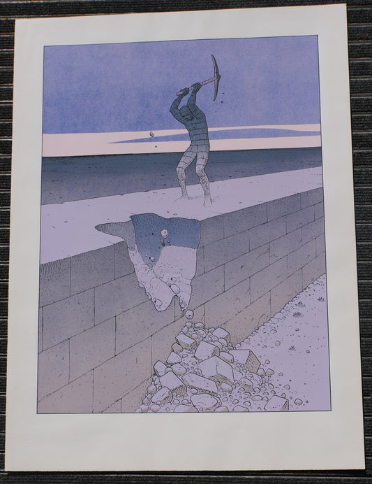 Walls - Siebdruck von Moebius