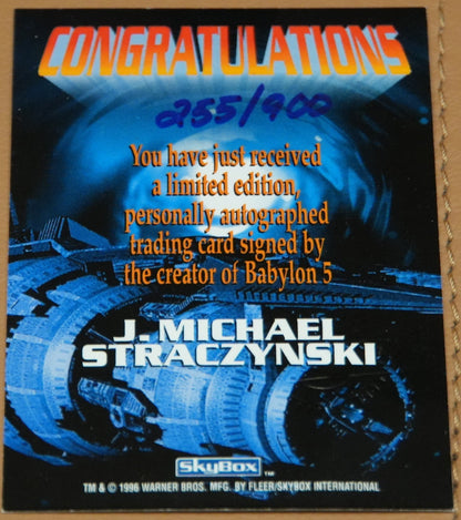Babylon 5 Autographed Trading Card: J. Michael Straczynski