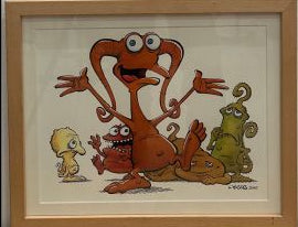 Monster des Alltags: "Szene einer Hölle" Tusche/Aquarell