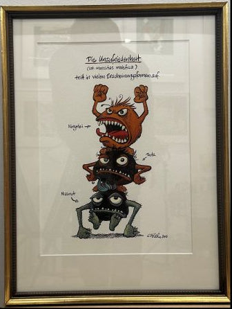 Monster des Alltags: "Die Unzufriedenheit" Tusche/Aquarell