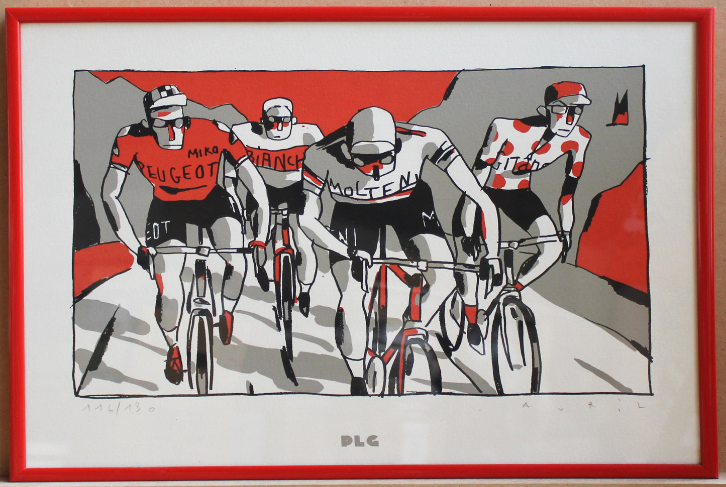 Tour de France - Siebdruck von Francois Avril