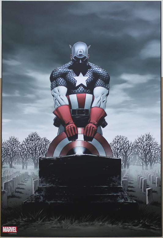 Marvel Holzdruck: Captain America M