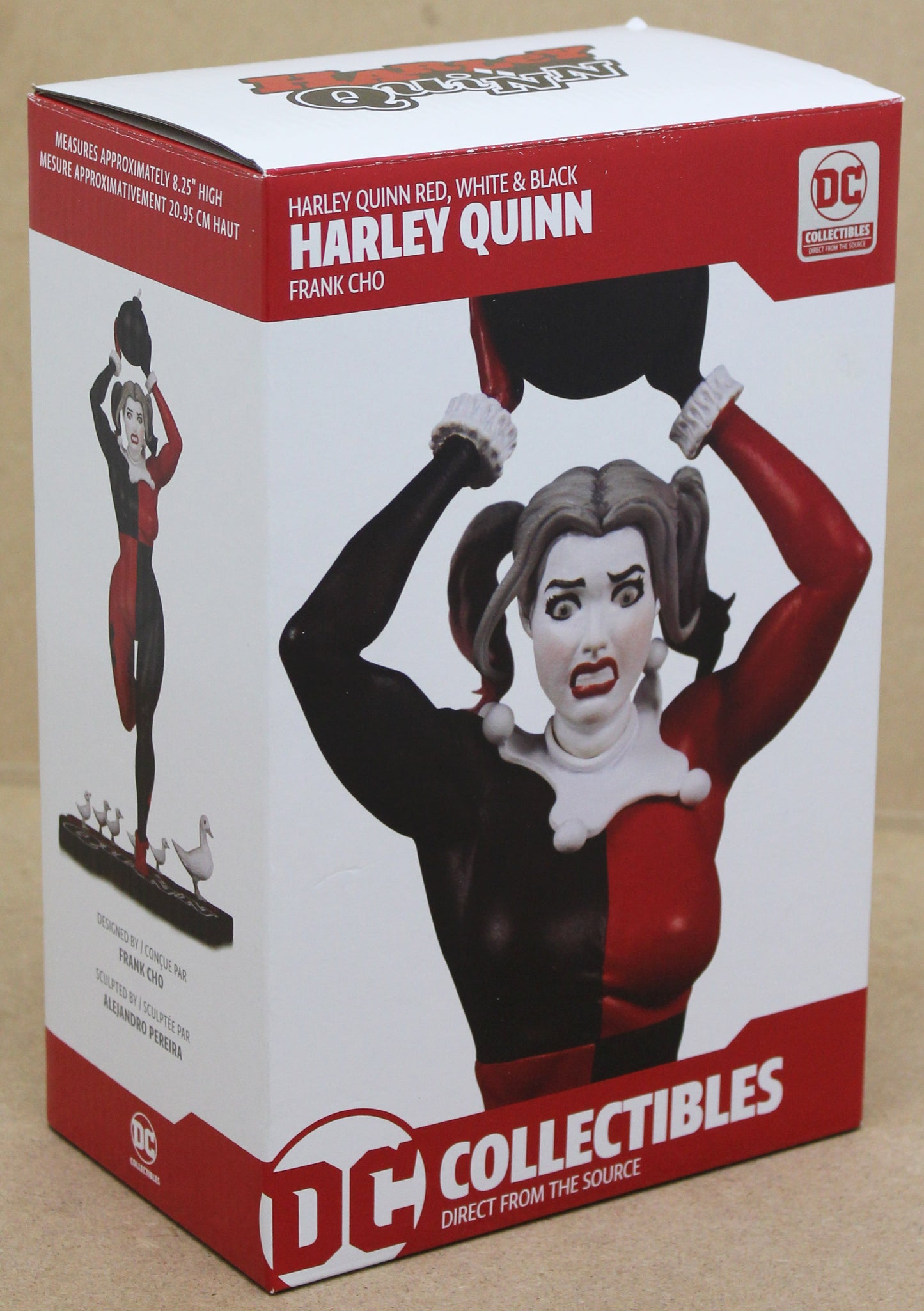 Harley Quinn Statue Red White & Black by Frank Cho
