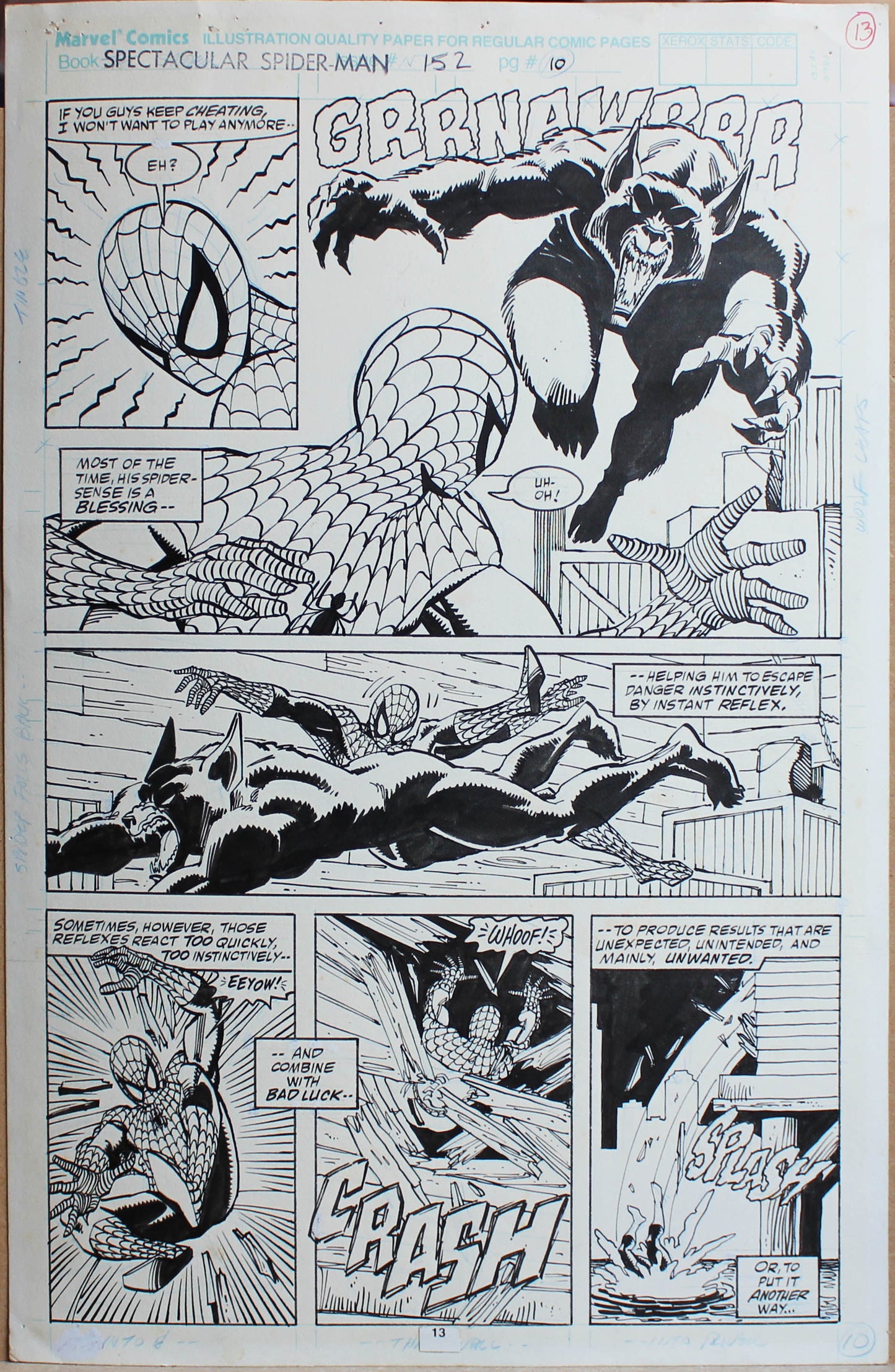 Originalseite Spectacular Spider-Man Vol. 1, 152 Comic Book Page 13