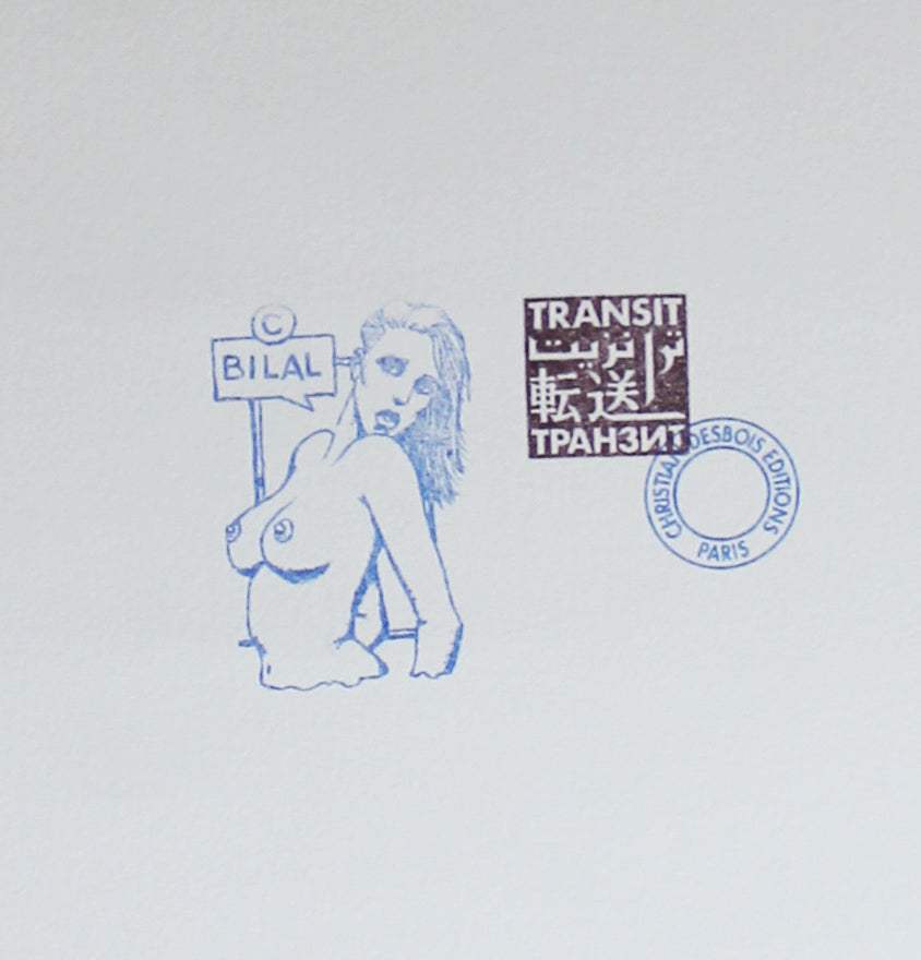 Enki Bilal - "Avec Réhaut - Transit" (1997) Siebdruck