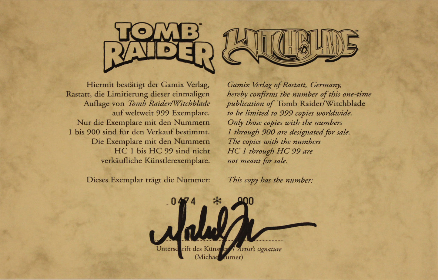 Tomb Raider/Witchblade Portfolio von Michael Turner (1971 – 2008)