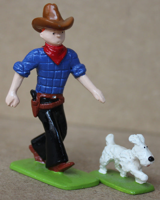 Tintin en Amerique, Tintin en Cowboy avec Milou