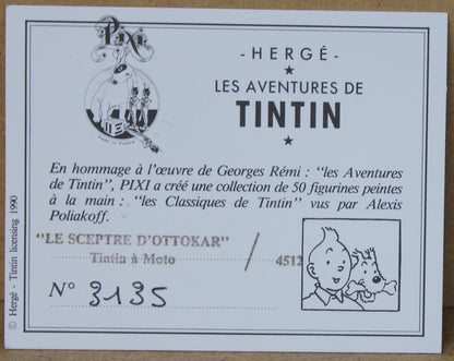 Le Sceptre D'Ottokar, Tintin à Moto