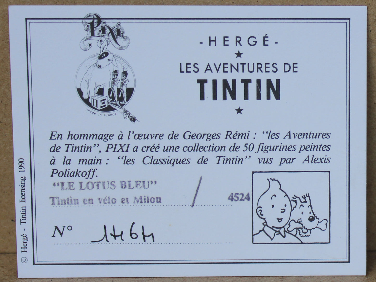 Le Lotus Bleu, Tintin en Vélo avec Milou