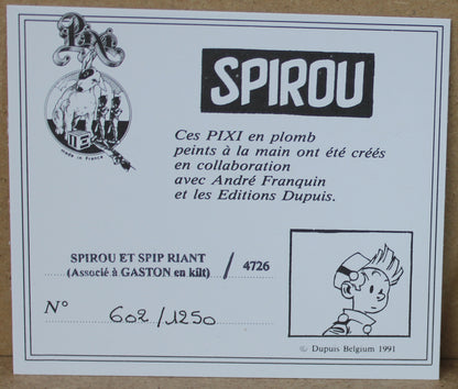Spirou et Spip riant ( Associé a Gaston en kilt )