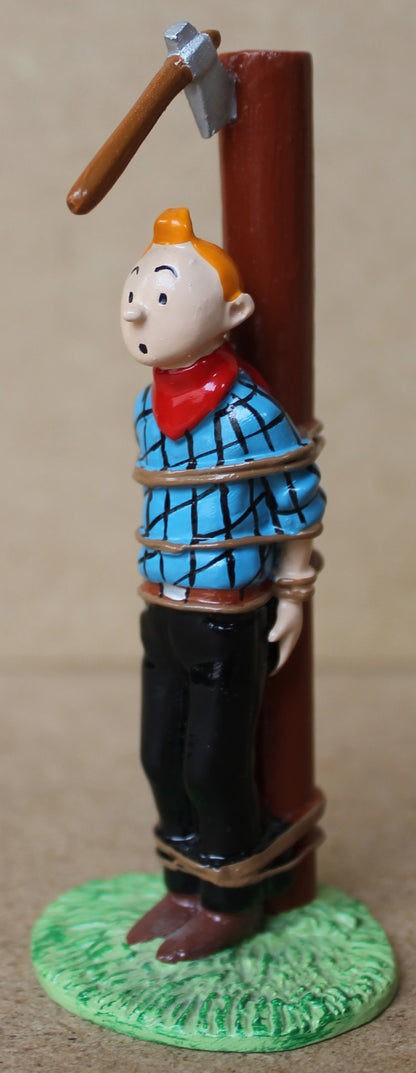 Tintin poteau hache