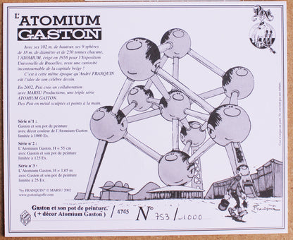Gaston et son pot de peinture ( + décor Atomium Gaston )