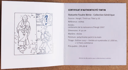 Tintin - Statuette Moulinsart Foudre Benie