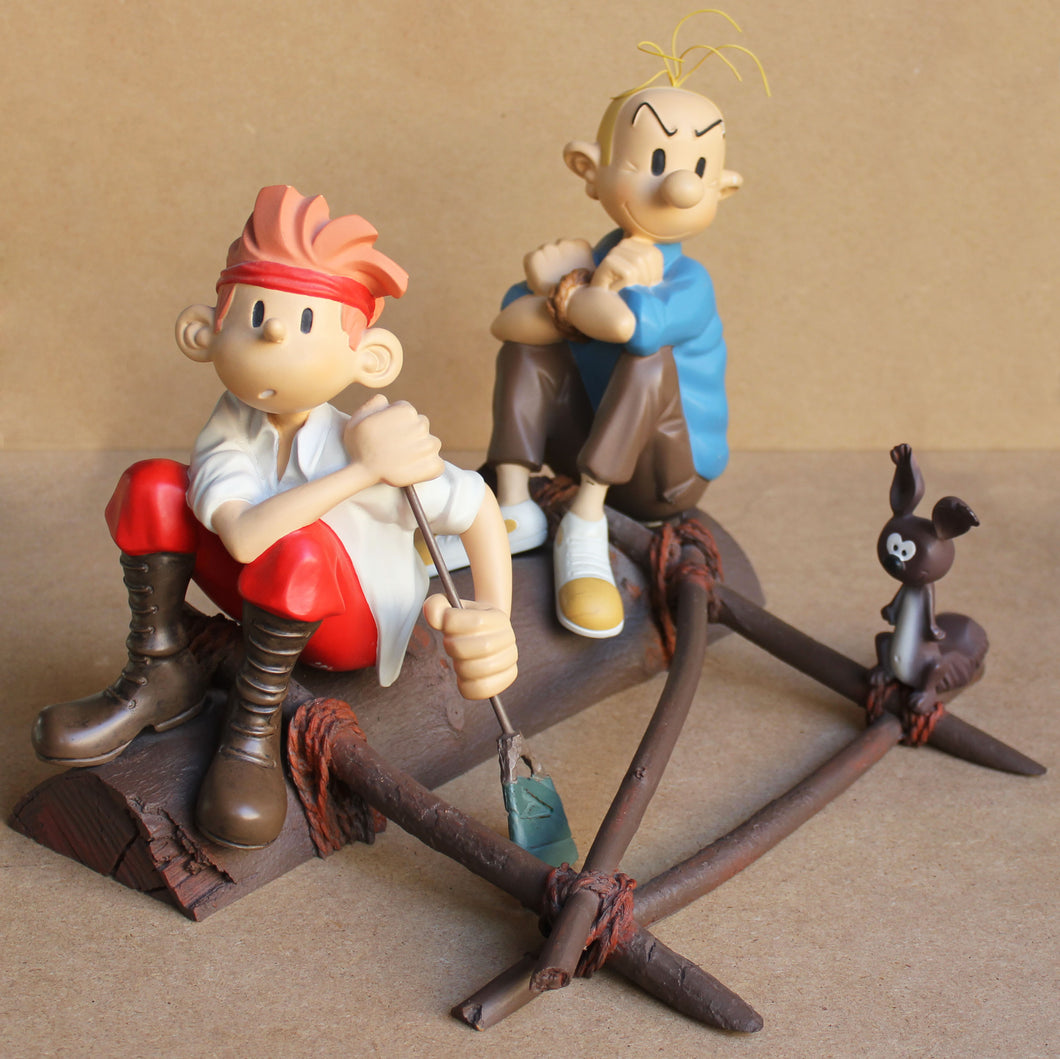 Floß mit Spirou, Fantasio und Spip