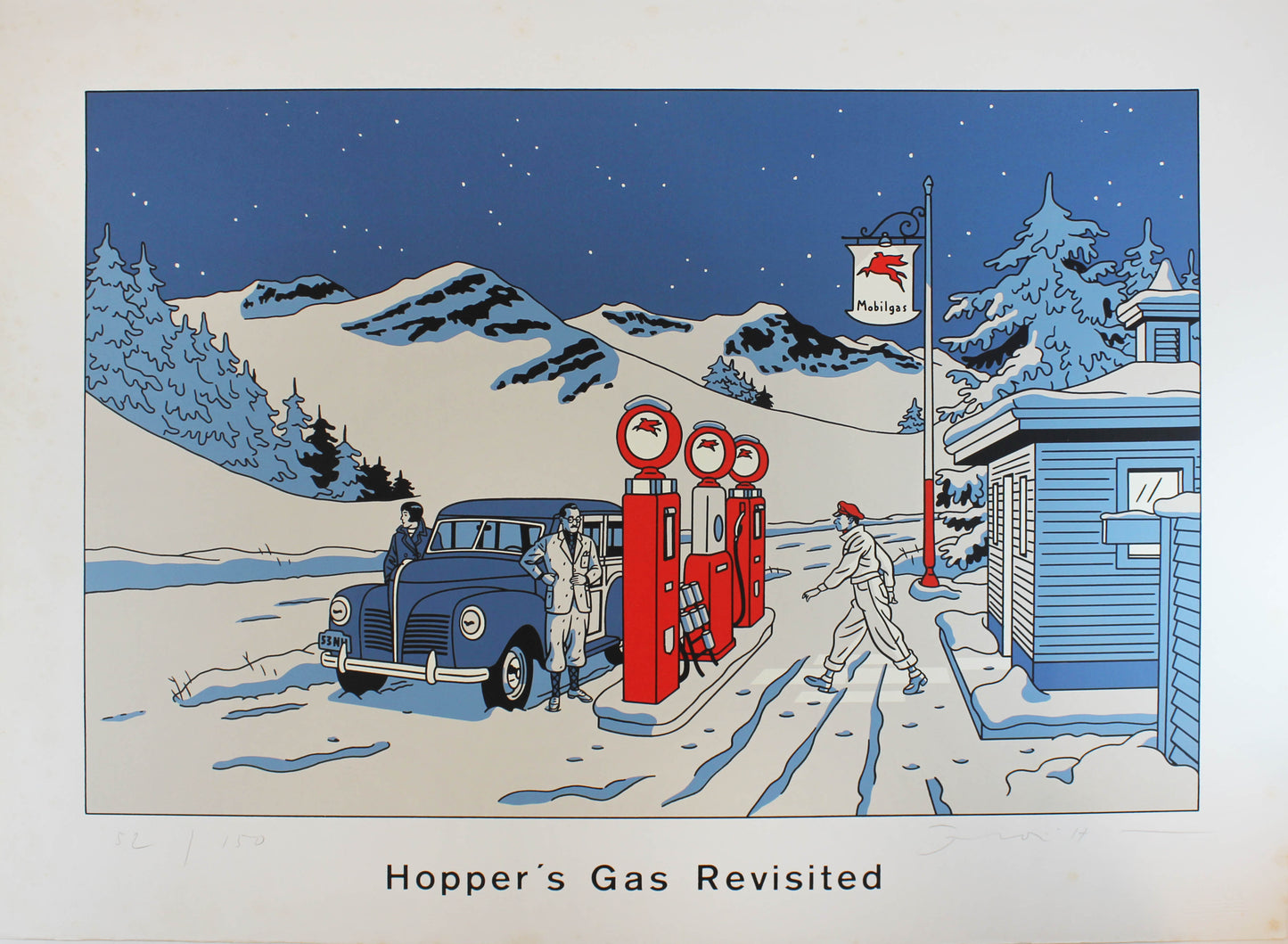 Hopper' Gas Revisited - Siebdruck von Floc'h