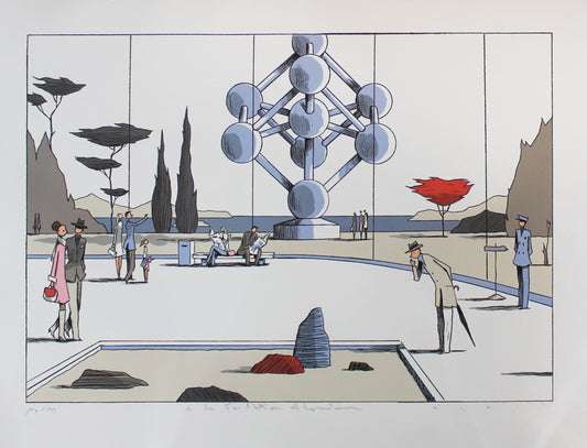 A la Fondation Atomium - Siebdruck von Francois Avril