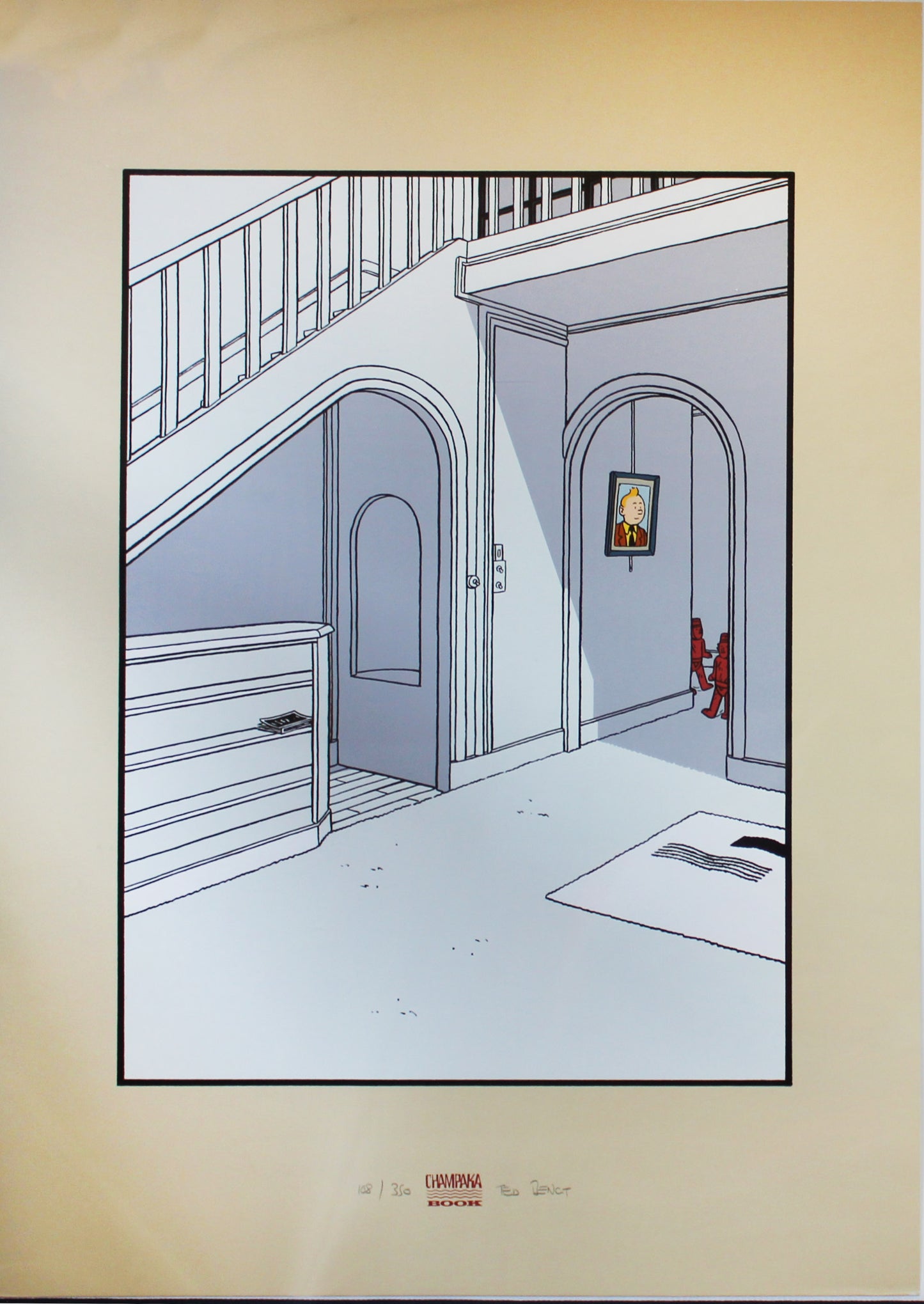 Arumbaya Hommage an Hergé - Siebdruck von Ted Benoit