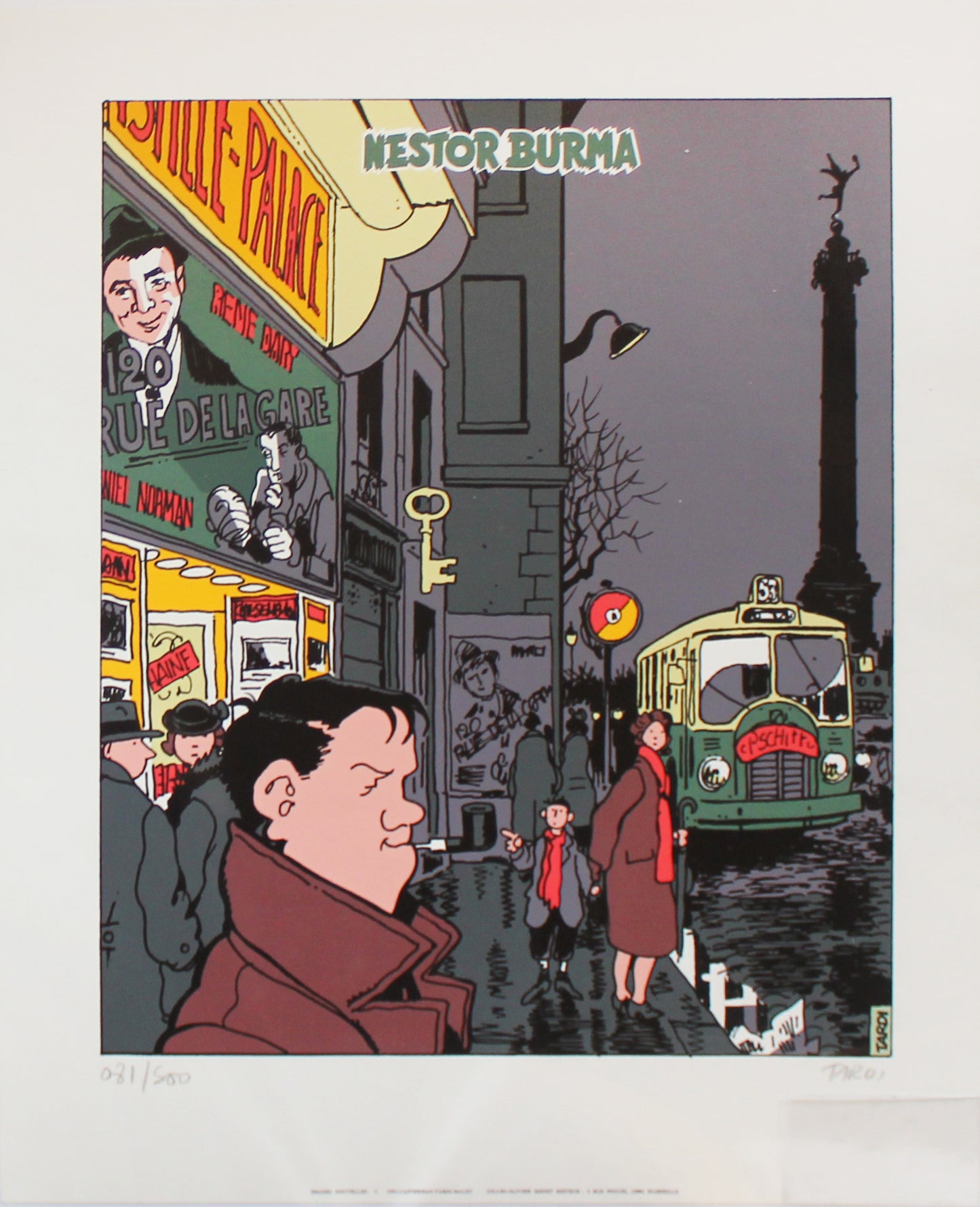 Nestor Burma - 120 rue de la gare - Siebdruck von Jacques Tardi