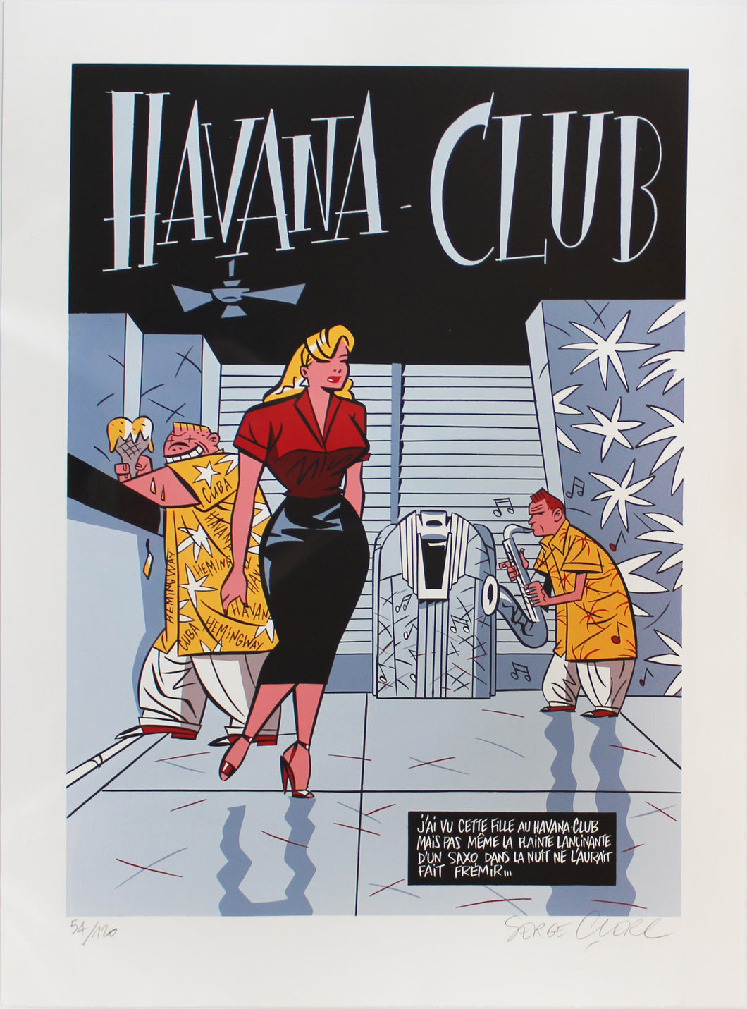 Havana Club - Siebdruck von Serge Clerc