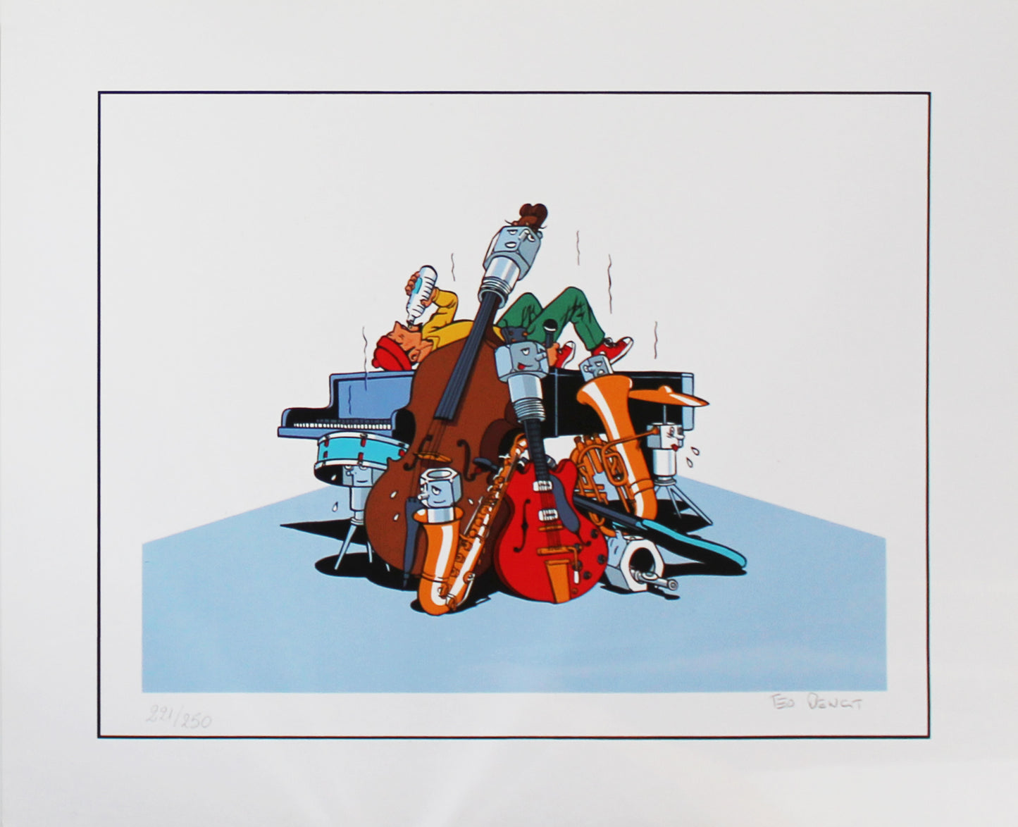 Les Instruments - Siebdruck von Ted Benoit