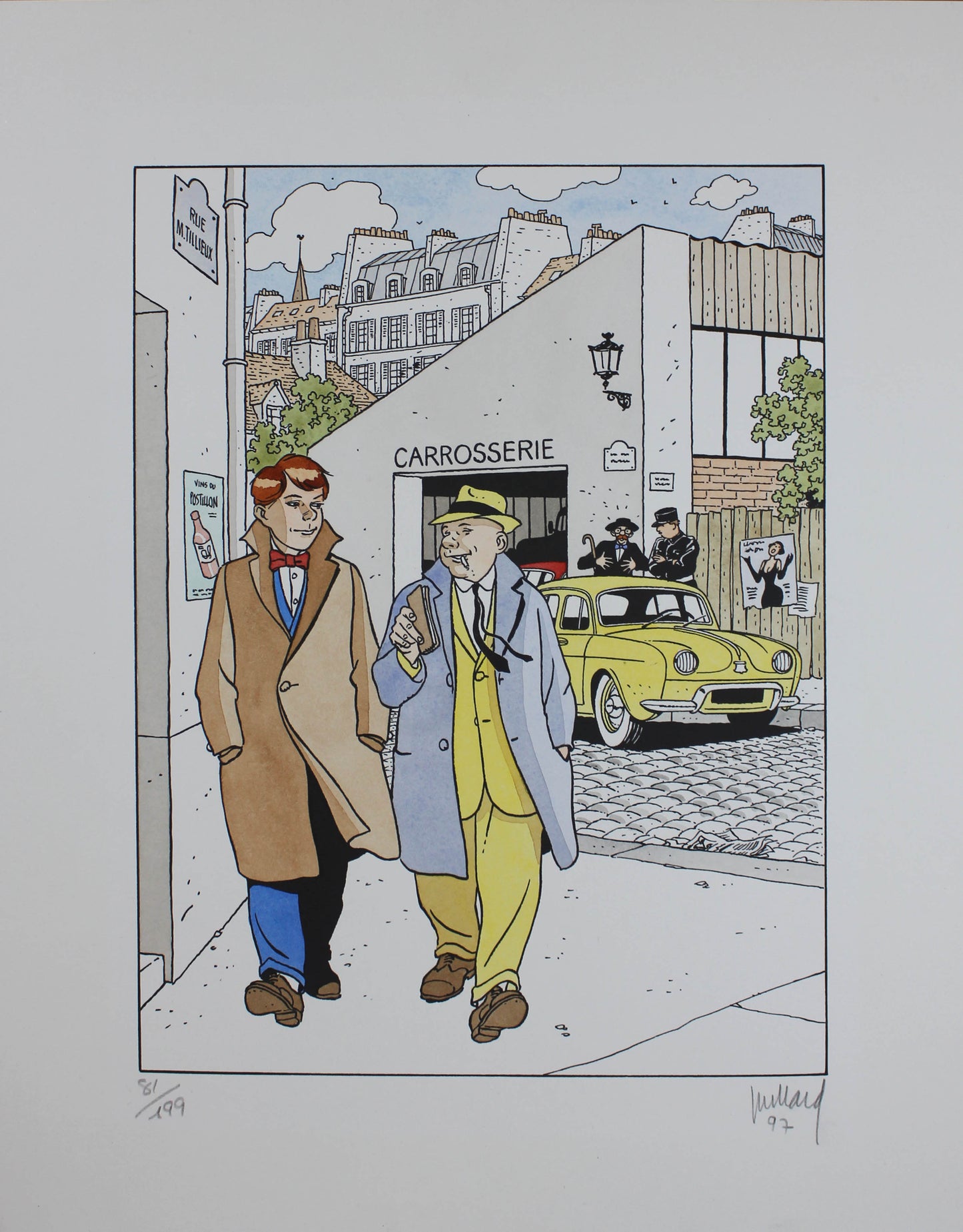 La Rue Tillieux - Siebdruck von André Juillard