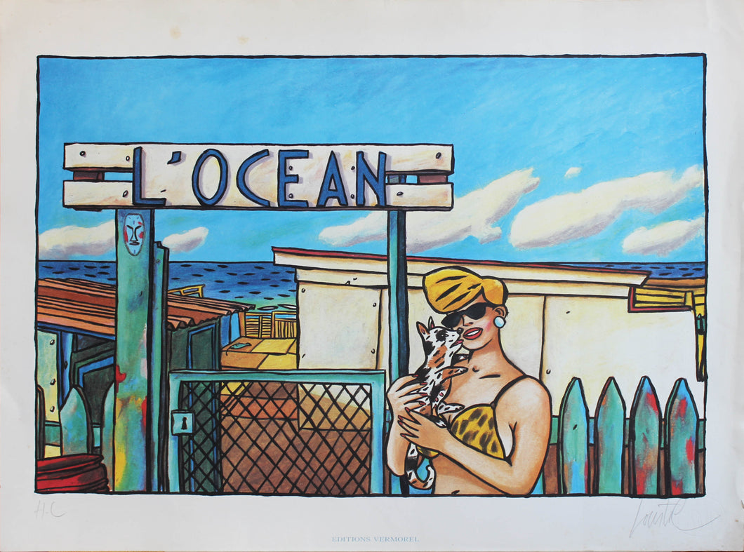 L'Ocean - Siebdruck von Jacques Loustal