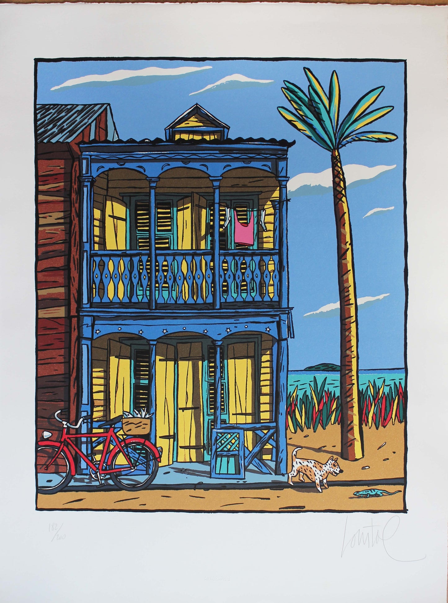 Antilles 2 - Siebdruck von Jacques Loustal