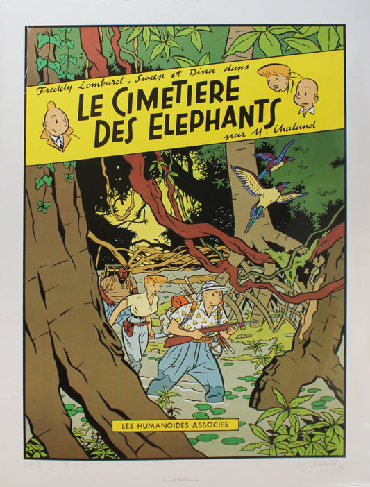 Der Elefantenfriedhof - Offsetdruck von Yves Chaland